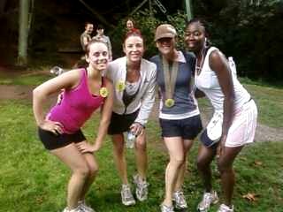 OFA mom, Melissa, runs in Portland with friends and family